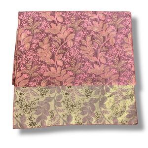 The Little Tichel Lady Metallic Pink Gold Floral Brocade Headscarf Scarf Wrap